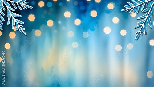 faded blue glitter lights hang loosely vintage background slightly defocused appearance