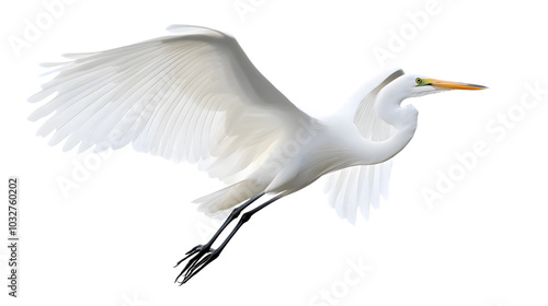 Great White Heron Bird, on Transparent PNG Background, Photo Realistic, Wallpaper, Cover and Screen for Smartphone, PC, Laptop, Transparent PNG
