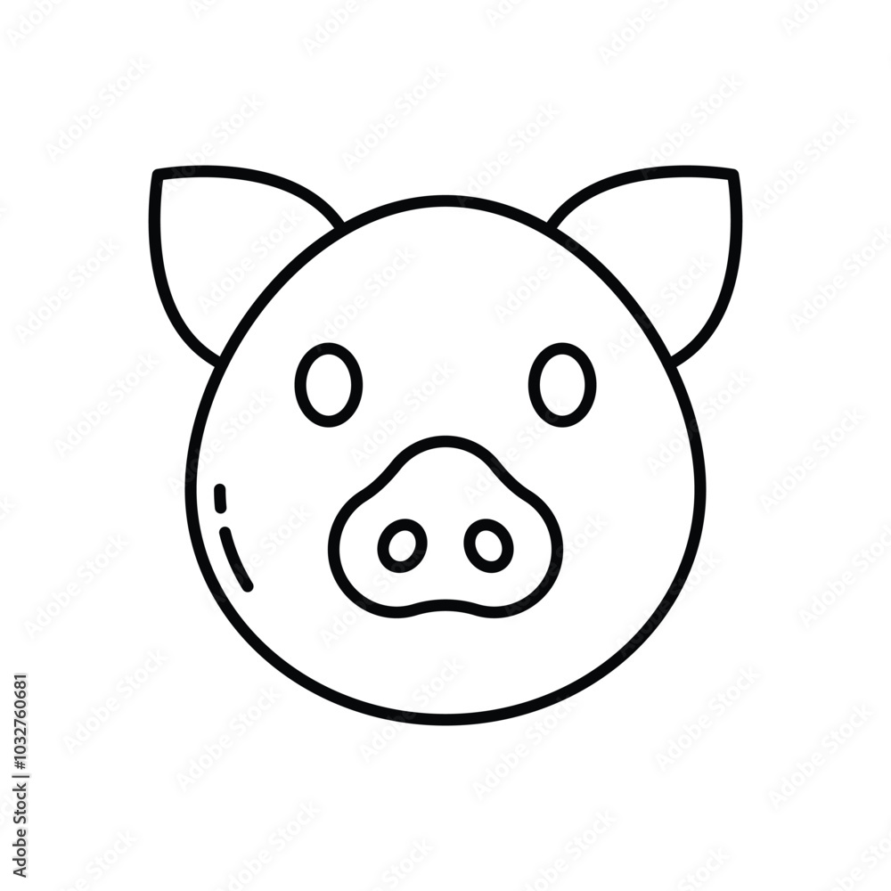 Pig vector icon stock illustration Pig vector icon stock illustration