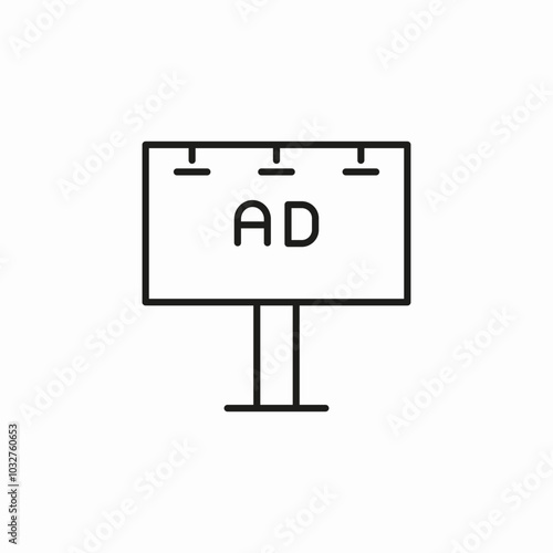 advertisement billboard stand icon sign vector
