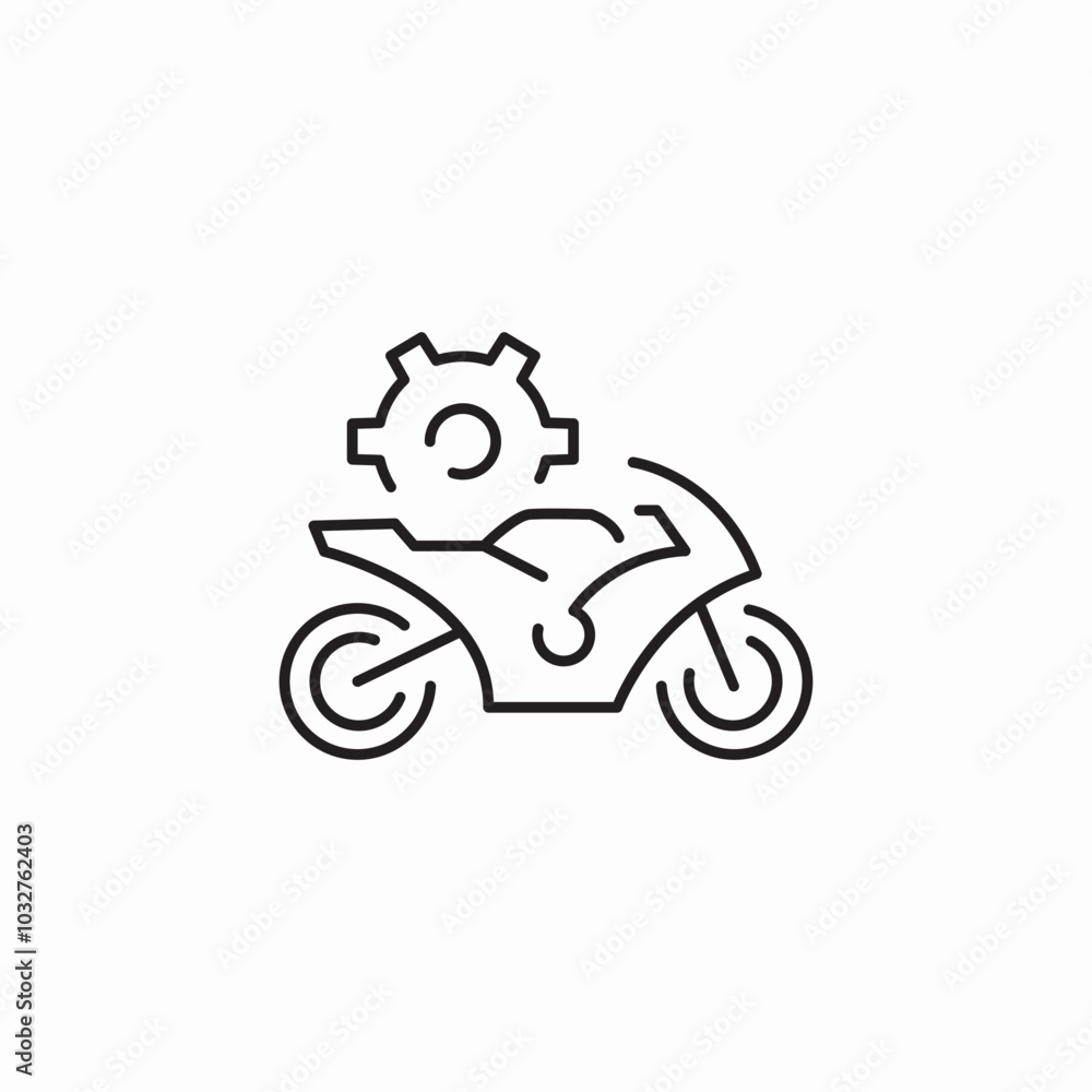 Obraz premium motorcycle service icon sign vector