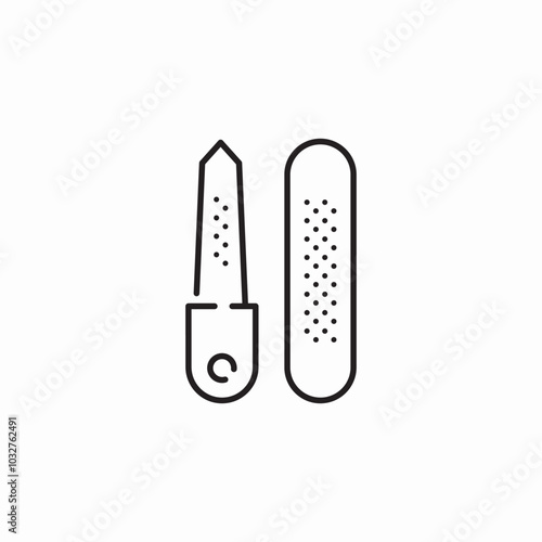 nail file icon sign vector