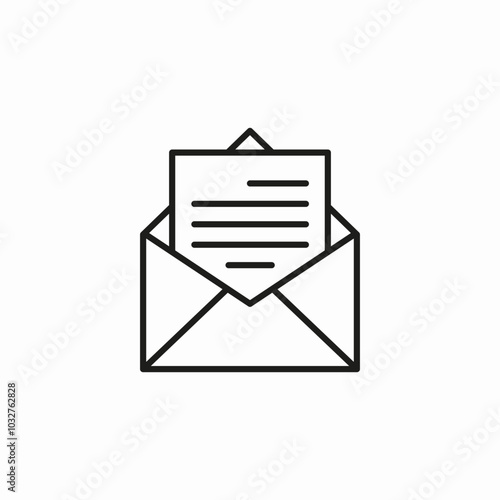opan mail document icon sign vector