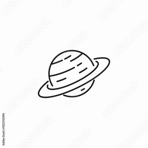 planet saturn mars icon sign vector