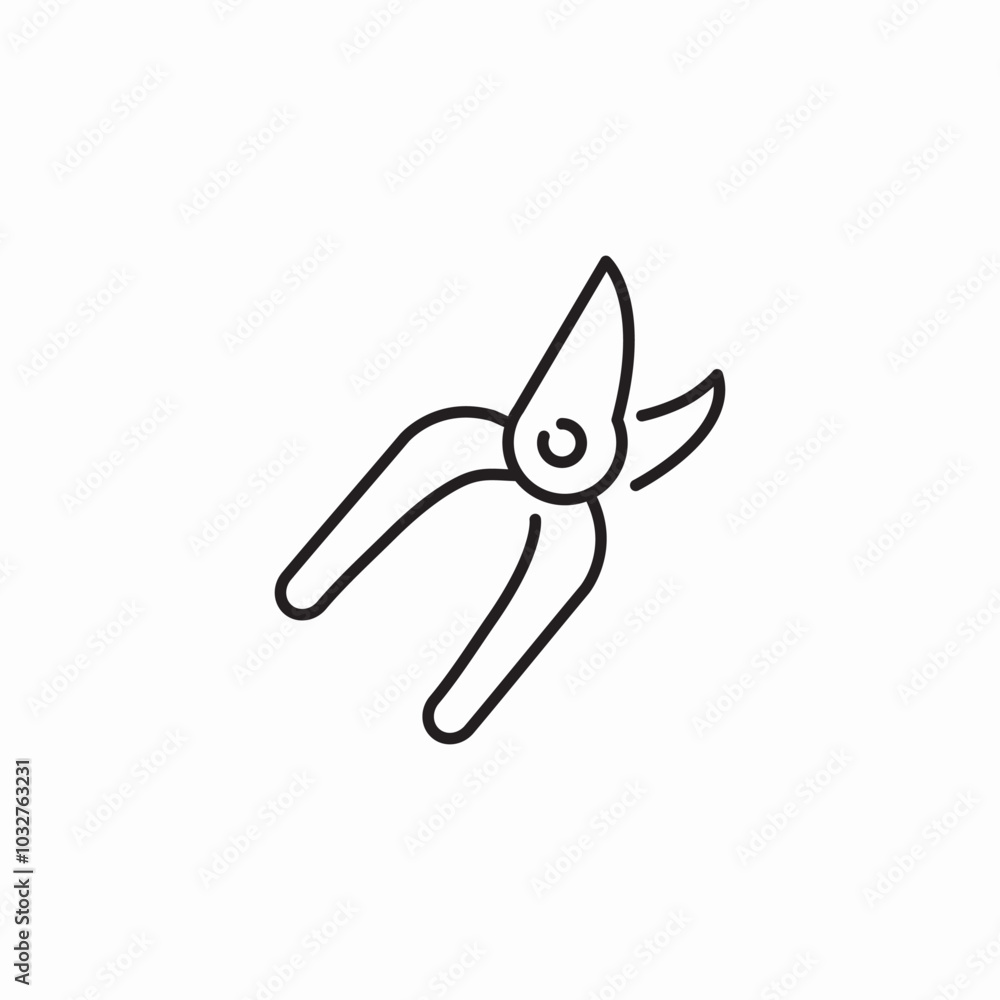 pruning shears icon sign vector pruning shears icon sign vector