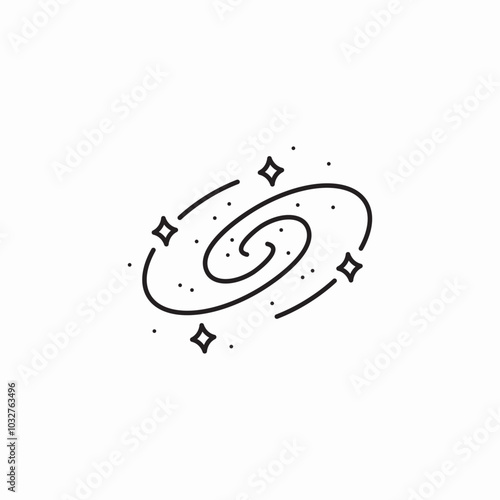 way spiral galactica icon sign vector
