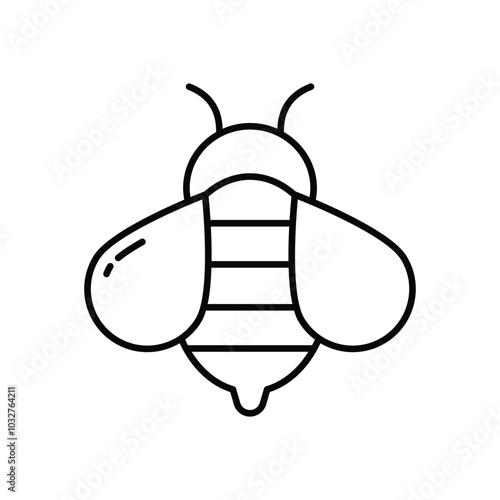 Bee vector icon stock illustration