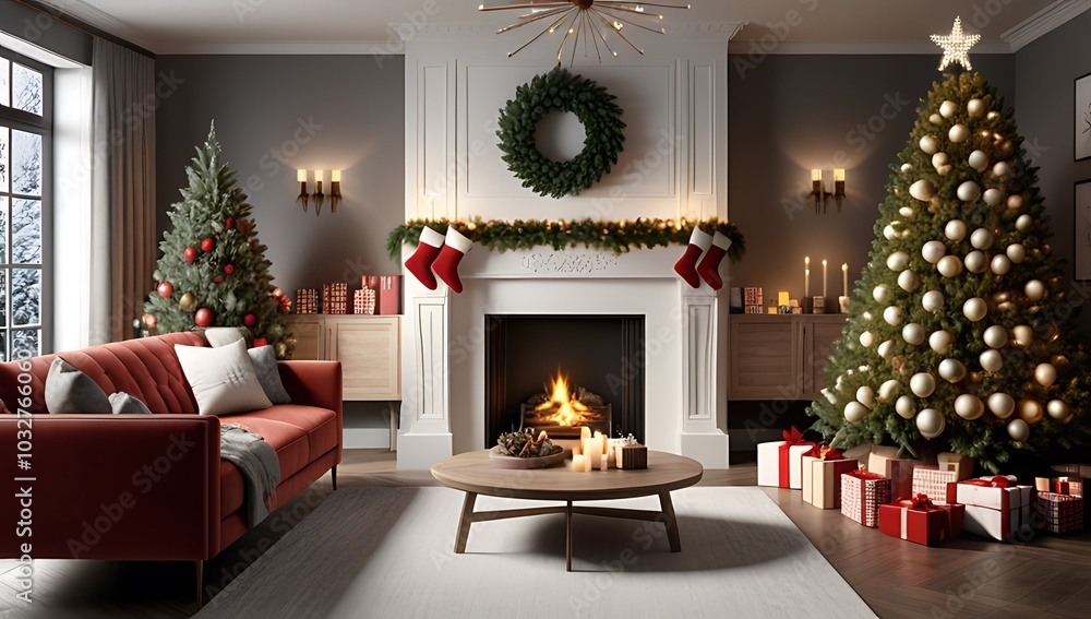 fireplace decorates cozy living room festive christmas tree accents fireplace decorates cozy living room festive christmas tree accents
