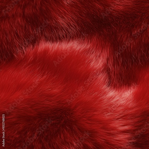 Luxurious red fur texture with intricate detail, radiating warmth and elegance. Generative AI photo