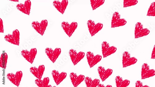 group of hearts animation video