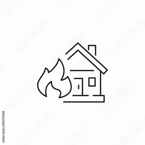 fire home icon sign vector