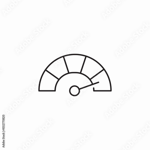 simple speedometer icon sign vector