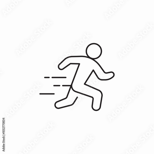 running man icon sign vector