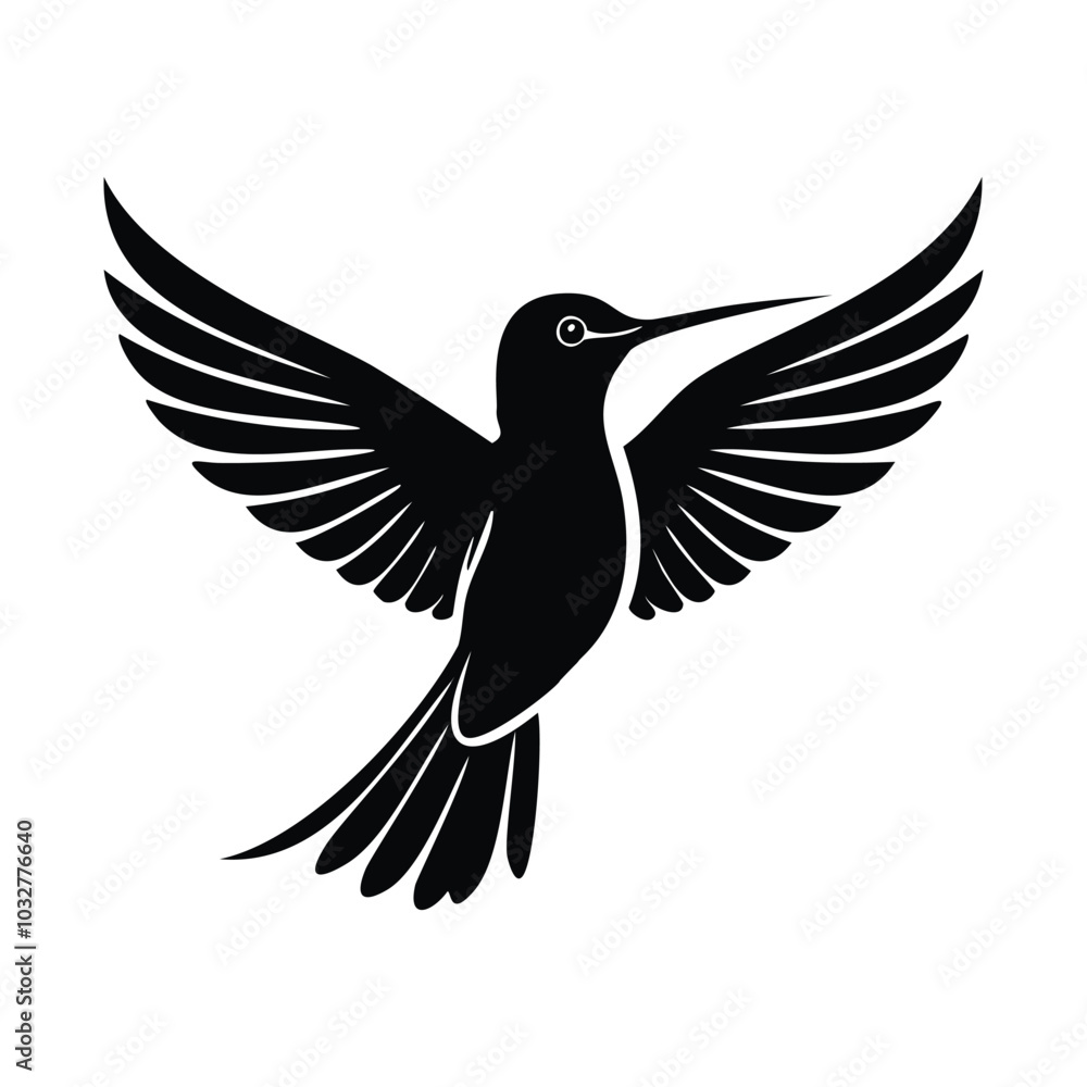 Obraz premium Elegant Bird Icon Logo Vector Design on White Background