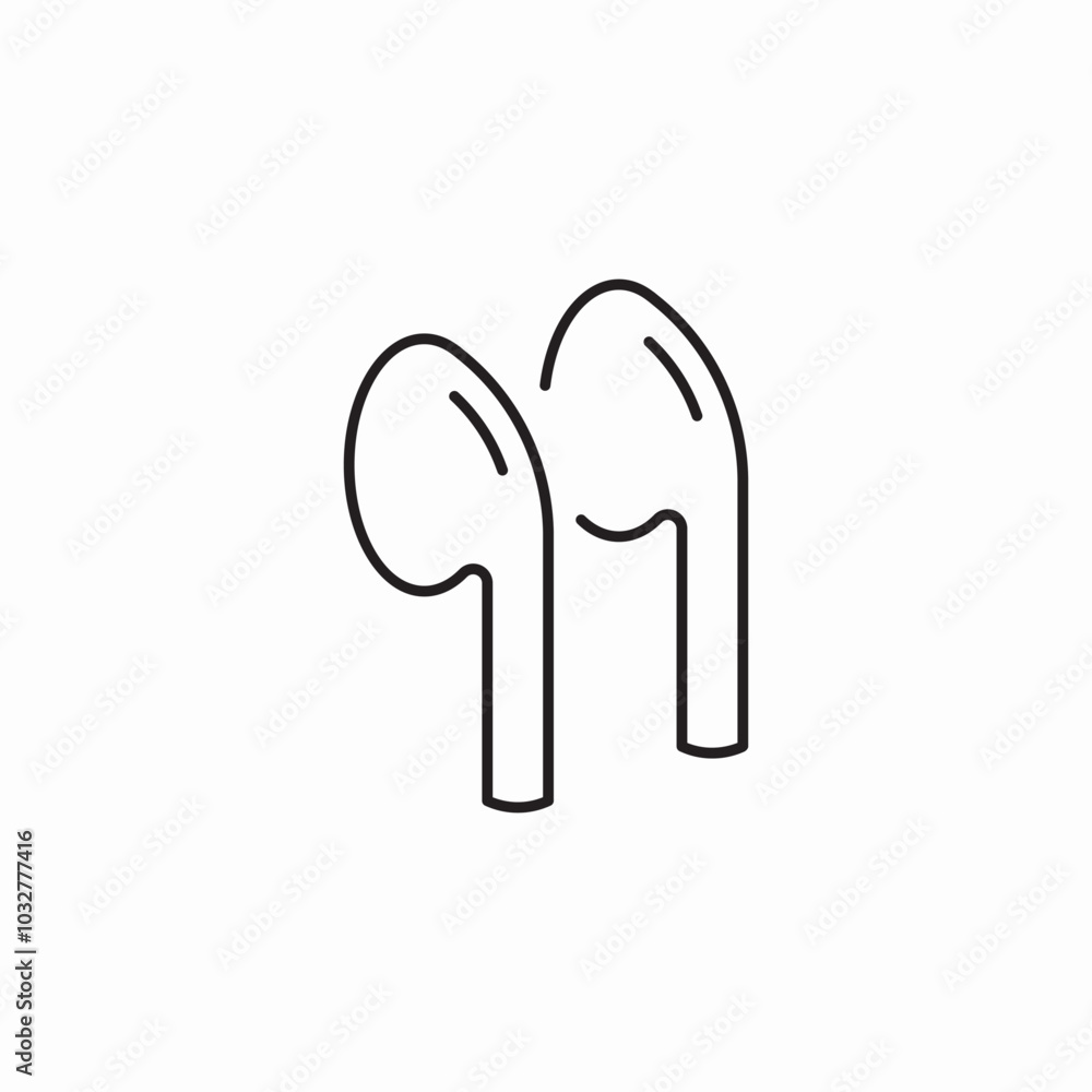 bluetooth earphone icon sign vector bluetooth earphone icon sign vector