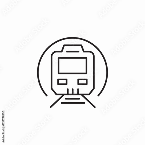 metro train icon sign vector