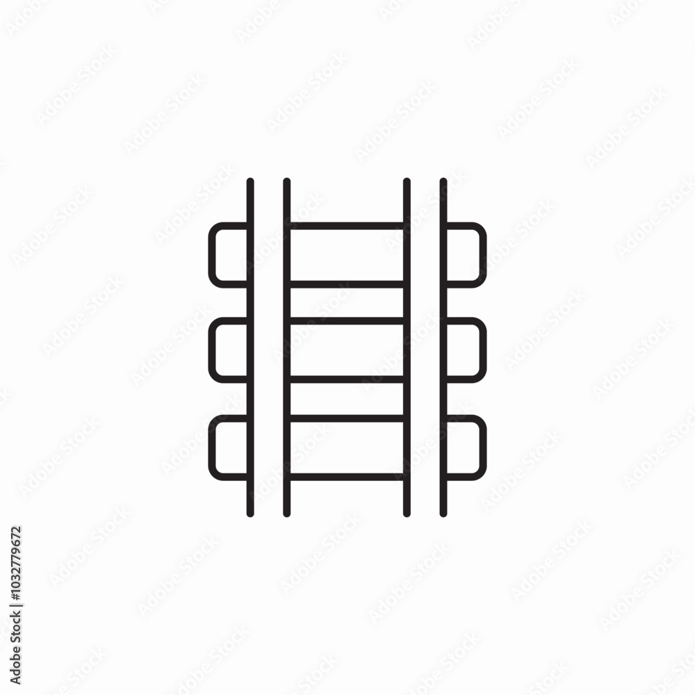 train track icon sign vector train track icon sign vector
