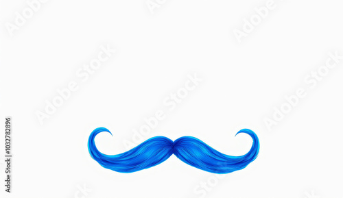 Esta imagem apresenta um bigode azul estilizado, simbolizando a campanha Novembro Azul de conscientização sobre a saúde masculina.

