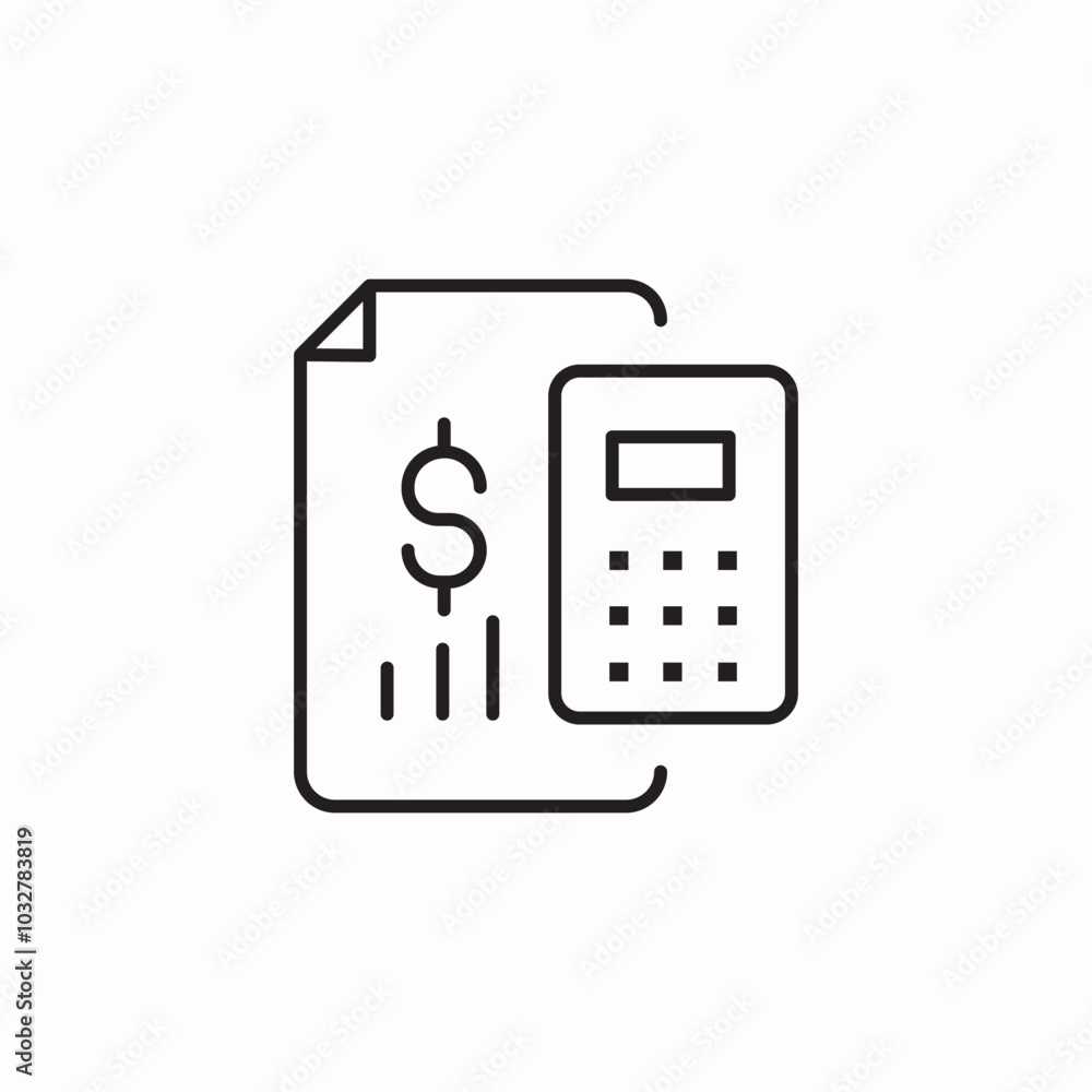 budget calculation icon sign vector budget calculation icon sign vector
