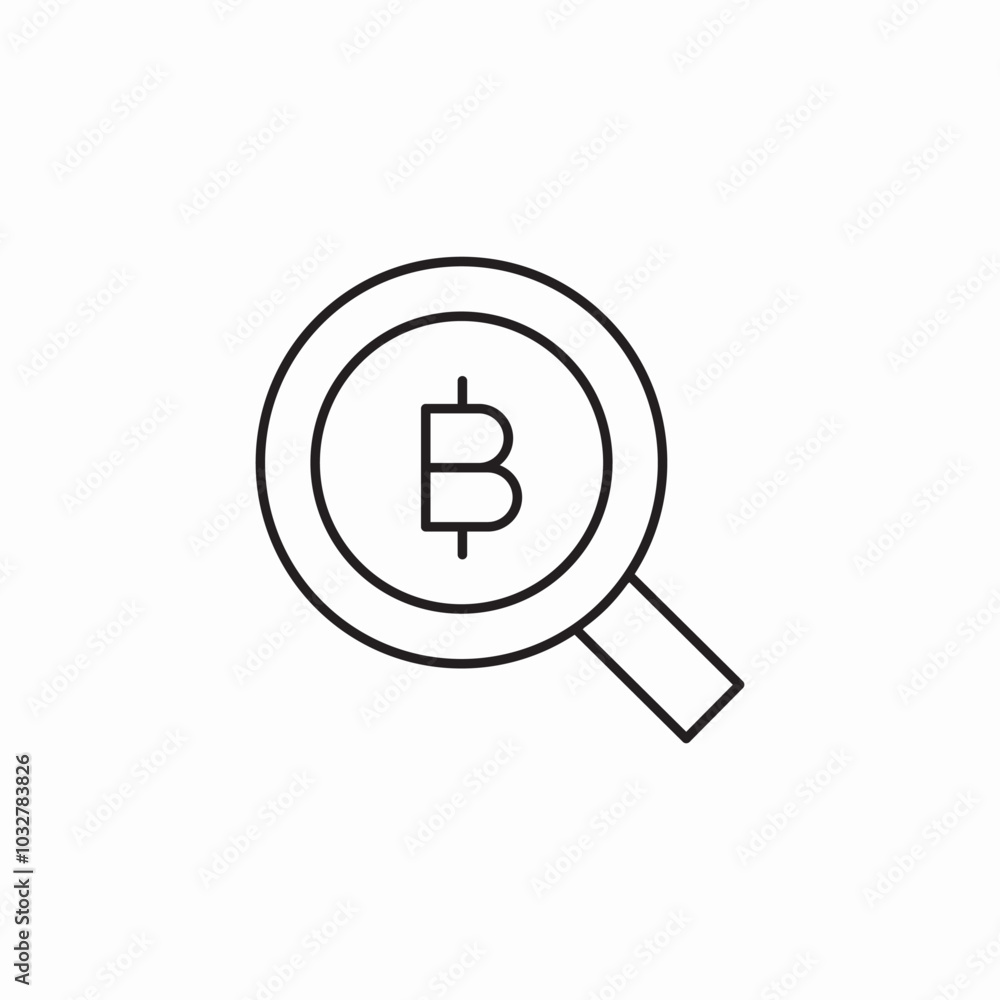 bitcoin check icon sign vector bitcoin check icon sign vector
