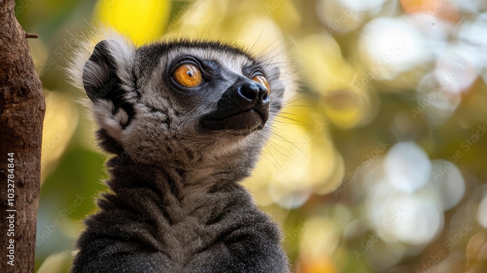 Obraz premium close-up of a lemur. Selective focus