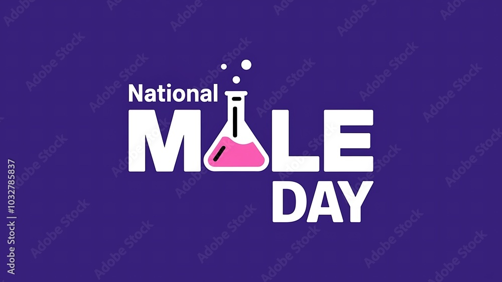 Minimalist Graphic Design for National Mole Day with Bold Typography and Science Theme Minimalist Graphic Design for National Mole Day with Bold Typography and Science Theme