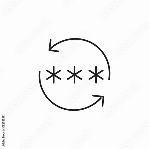reset password icon sign vector
