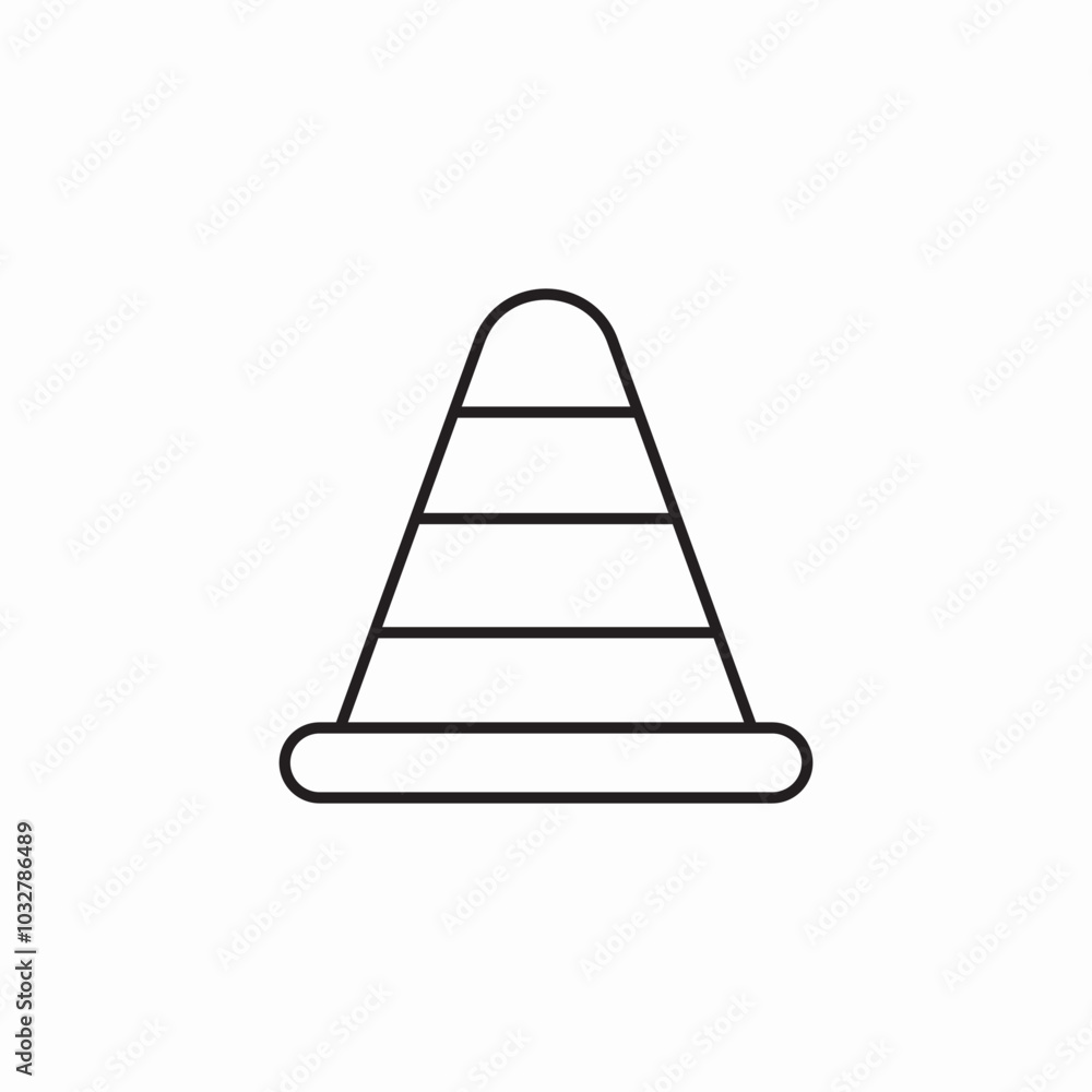 traffic cone icon sign vector traffic cone icon sign vector