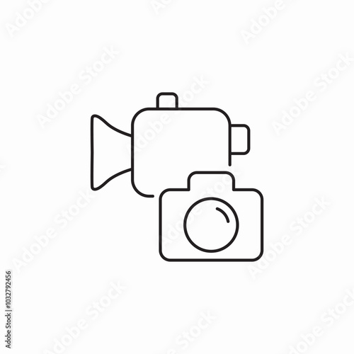 camera lens icon sign vector