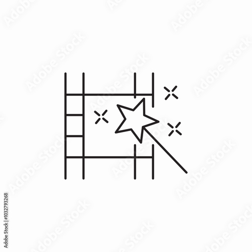 magical movie icon sign vector