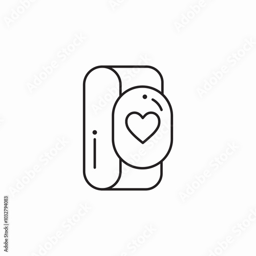 smart band icon sign vector