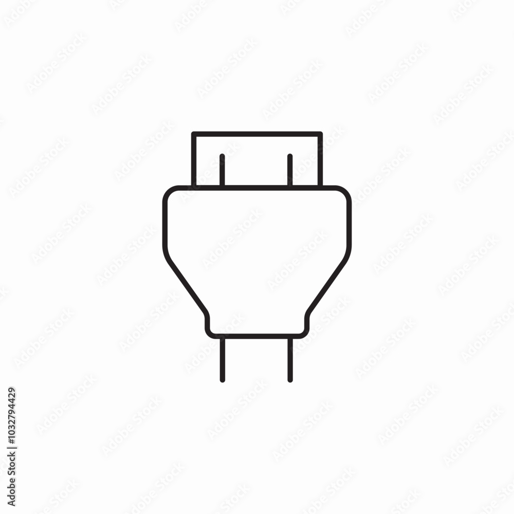 usb cable icon sign vector usb cable icon sign vector