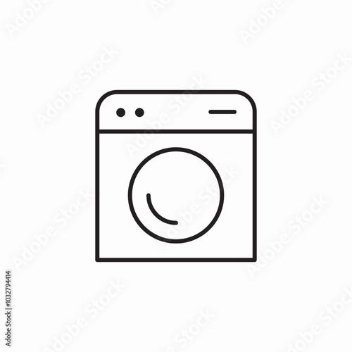 washing machine icon sign vector