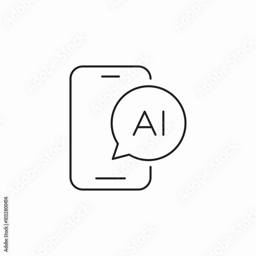 ai chat icon sign vector