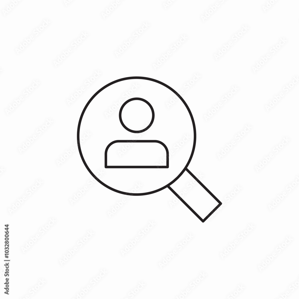 employees search icon sign vector employees search icon sign vector