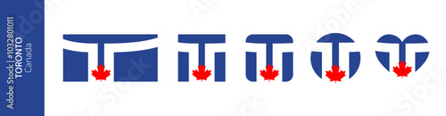 Flag of Toronto city, Canada