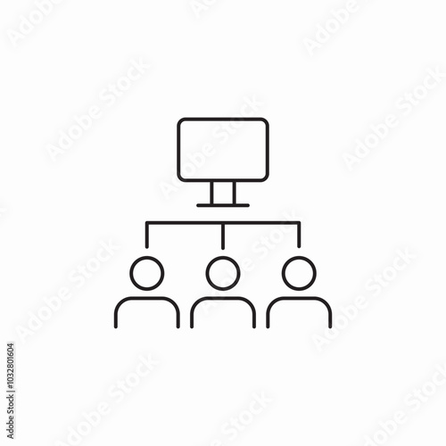 team hierarchy icon sign vector