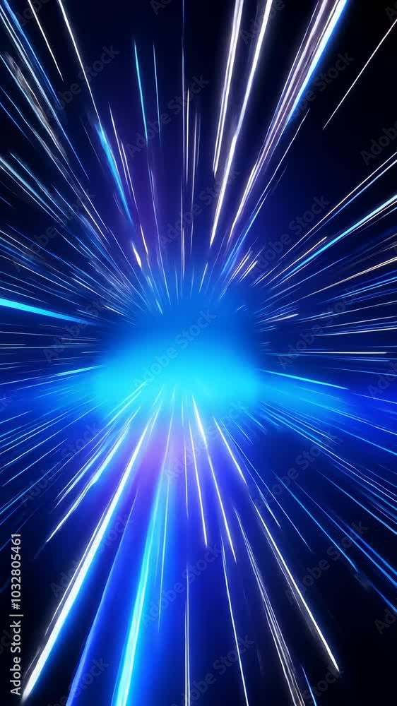 Blue light speed burst effect, abstract energy concept Blue light speed burst effect, abstract energy concept
