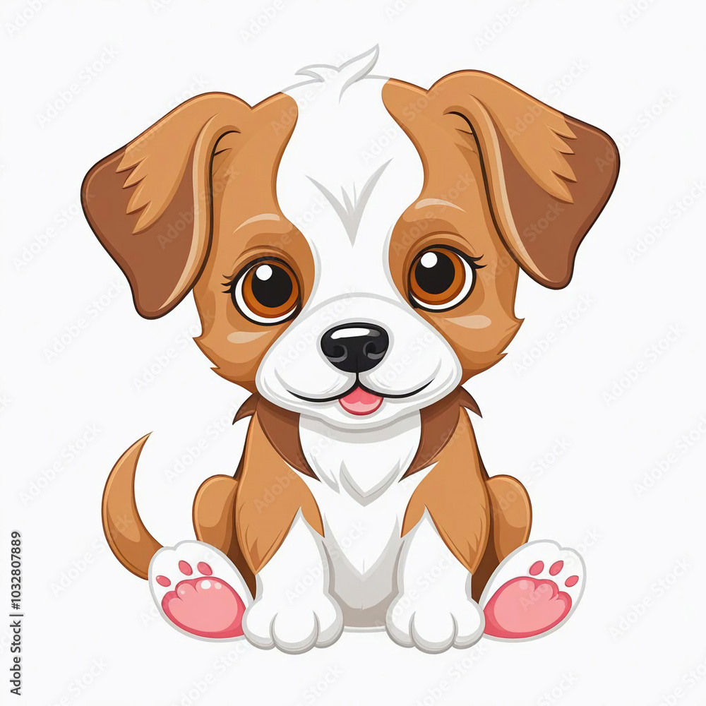 cute puppy on white background, applique for kids t-shirts. cute puppy on white background, applique for kids t-shirts.