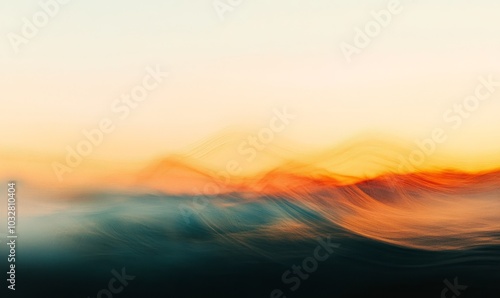 Abstract display of warm hues blending seamlessly across a flat surface during the sunset, capturing the essence of evening light