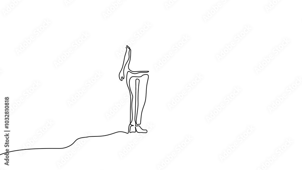 Continuous drawing line art of couple romantic with black line and white background. One line Continuous drawing line art of couple romantic with black line and white background. One line