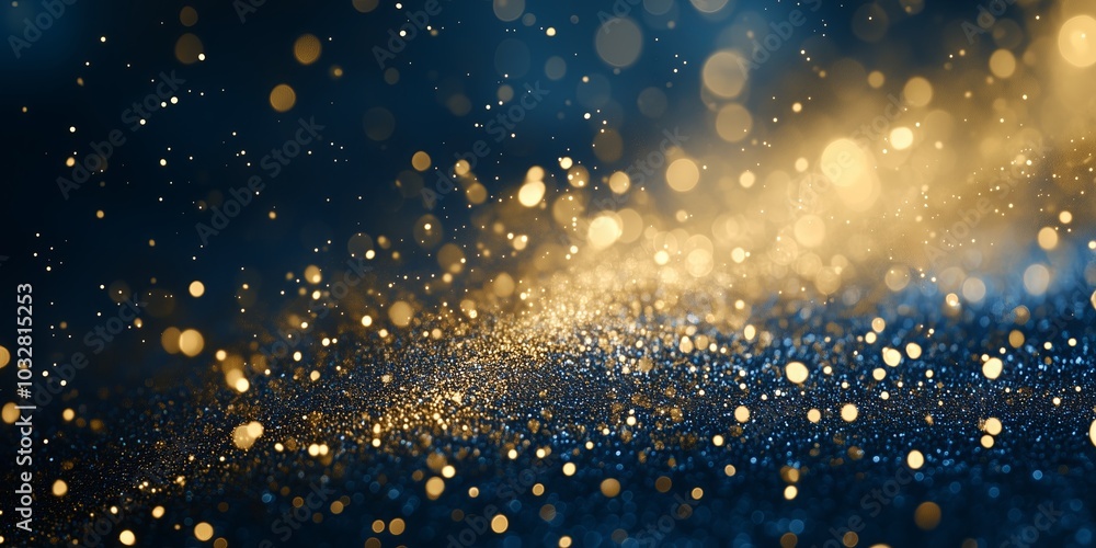 Obraz premium gold glitter on a dark background