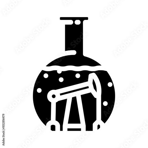 petrochemicals oil industry glyph icon vector. petrochemicals oil industry sign. isolated symbol illustration