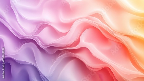 Serene Ripples: Abstract Wave Pattern in Transparent Layers with Gradient of Colors and Creative Concepts