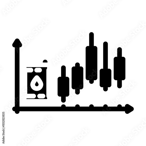 trading oil industry glyph icon vector. trading oil industry sign. isolated symbol illustration