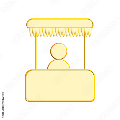 shopping beg with shopping store icon 3d rendering vector illustration