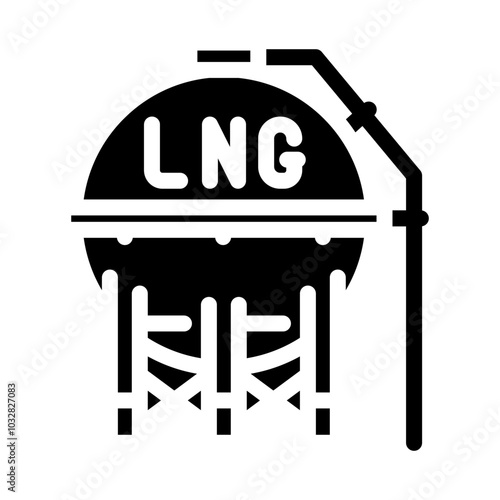 liquefied natural gas lng glyph icon vector. liquefied natural gas lng sign. isolated symbol illustration