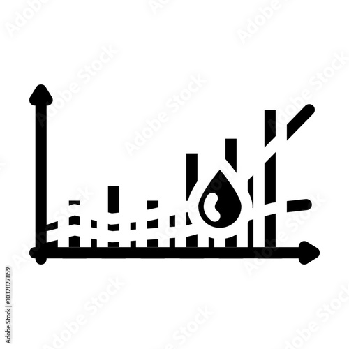 demand oil industry glyph icon vector. demand oil industry sign. isolated symbol illustration