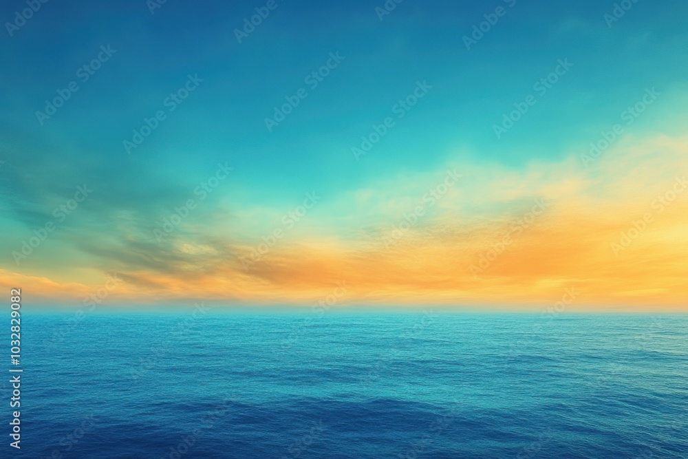 Picture of a beautiful ocean scene with a sunset Picture of a beautiful ocean scene with a sunset