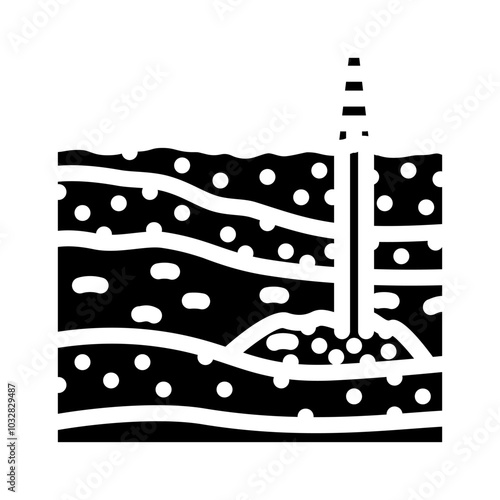 shale gas oil industry glyph icon vector. shale gas oil industry sign. isolated symbol illustration